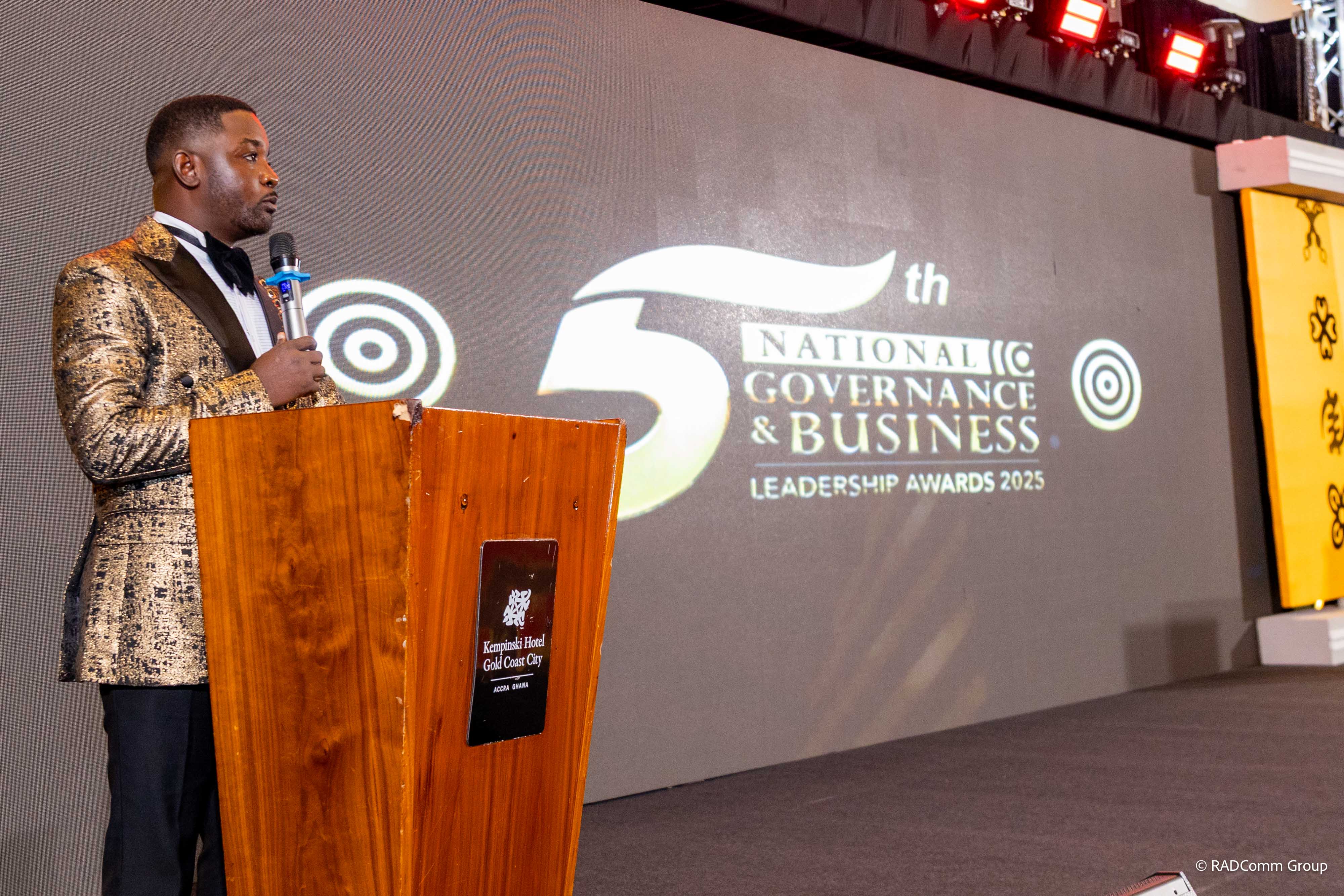 National Governance & Business Leadership Summit stage